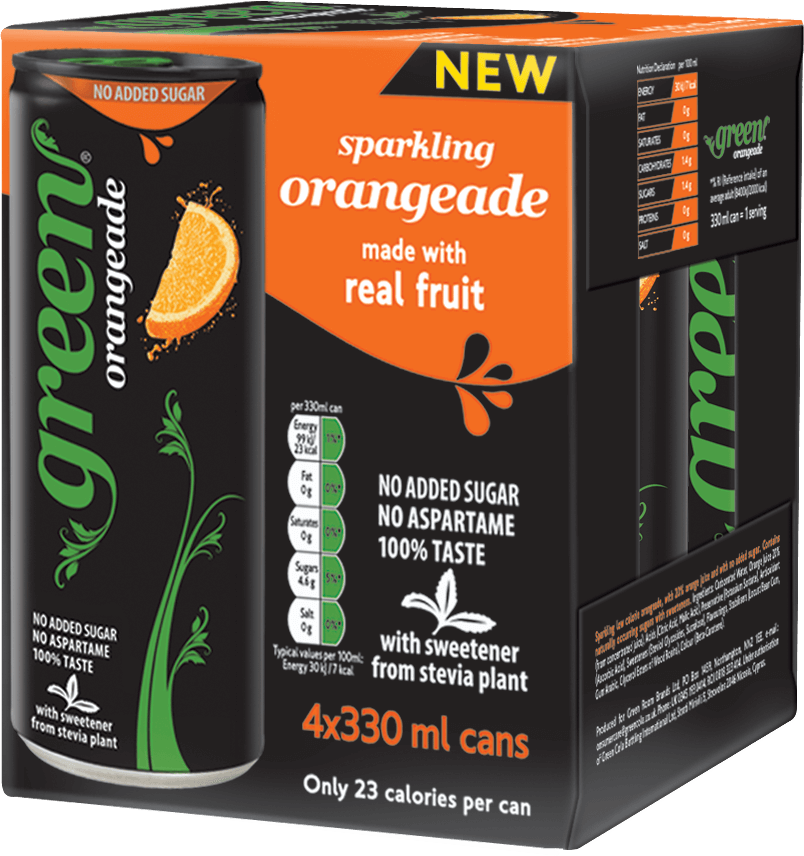 Green Orangeade - Multi Pack - 4x330ml sleek cans